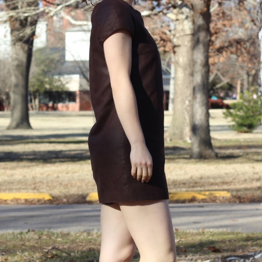 Zara dark brown suede mini dress